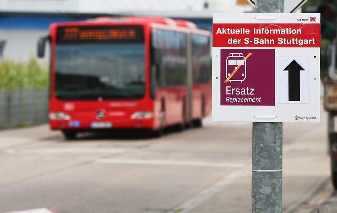 S-Bahn Remsbahn Baustelle Ersatzverkehr Bilder aus Winterbach