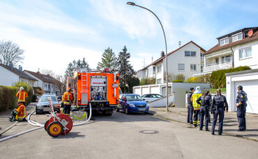 Zimmerbrand, Südstr., Backnang, 06.04.2023.