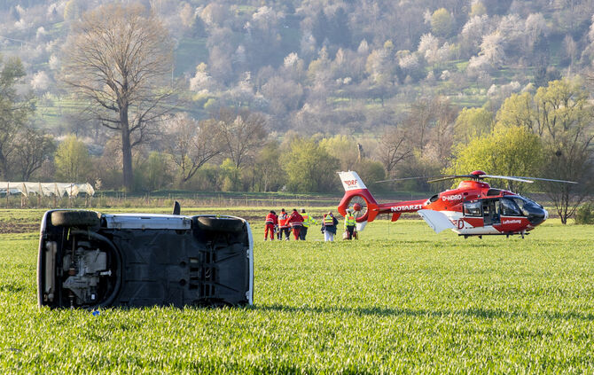Unfall, B29, Remshalden, 09.04.2023.