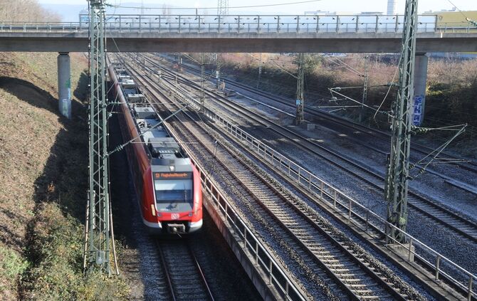 Bahnlinie zwischen Waiblingen und Fellbach