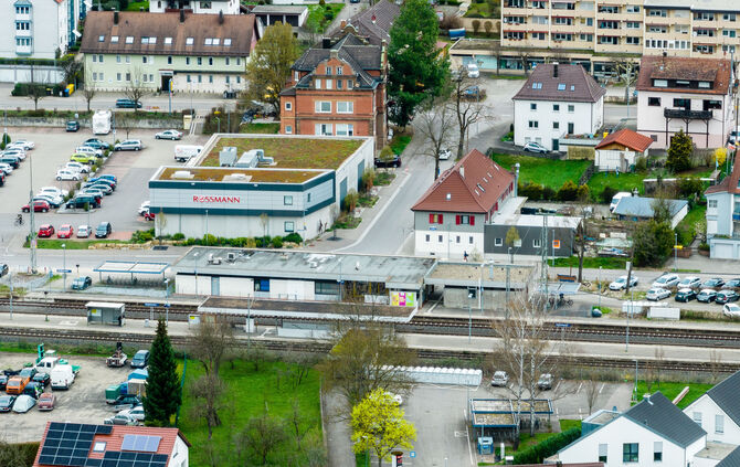Luftbild Plüderhausen, 29.03.2023.