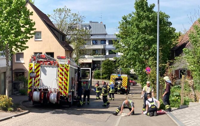 Feuerwehr-Einsatz in Waiblingen-Hegnach.