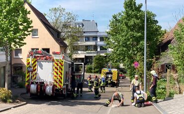 Feuerwehr-Einsatz in Waiblingen-Hegnach.