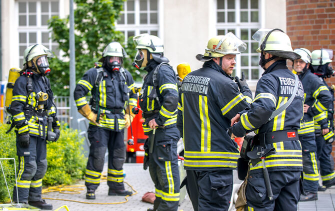Brand in Wohngebäude der Paulinenhilfe, Lange Gasse, Winnenden, 19.05.2023.