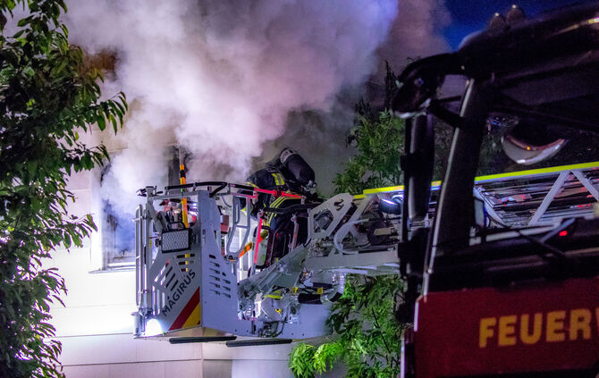 Brand in Wohnhaus, Silcherstr., Winnenden-Birkmannsweiler, 17.05.2023.