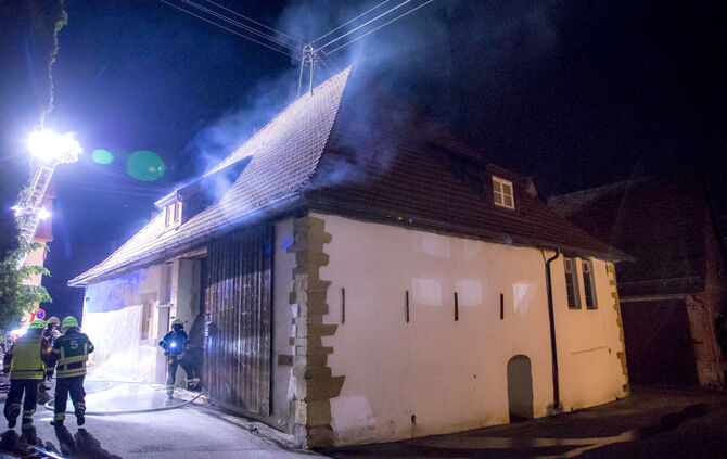 Brand in der Alten Kelter Hohenacker.