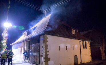 Brand in der Alten Kelter Hohenacker.