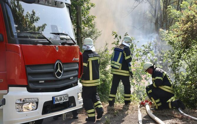 Eine Gartenhütte ist in Waiblingen in Brand geraten.
