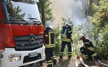 Eine Gartenhütte ist in Waiblingen in Brand geraten.