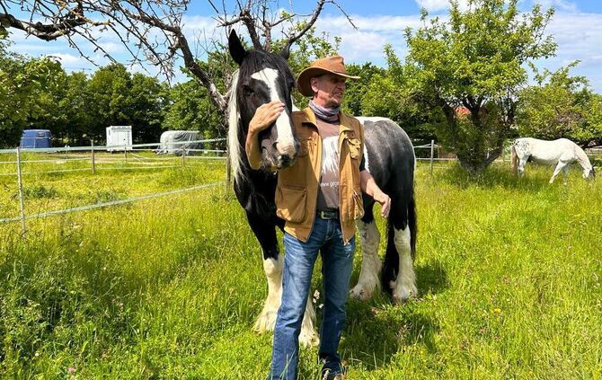 Sancho Pancho mit Besitzer Gerhard Knauer.