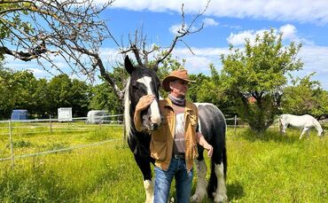 Sancho Pancho mit Besitzer Gerhard Knauer.