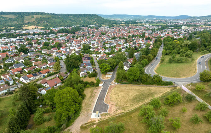 Luftbild Neubaugebiet Eichwäldle, Winterbach, 29.06.2023.