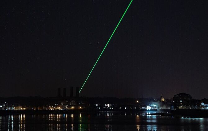 Laser grün Himmel Leuchten
