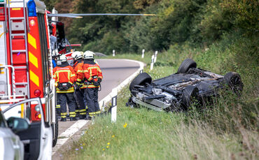 Schwerer Unfall B 14, AS-Schwaikheim, 17.09.2023.