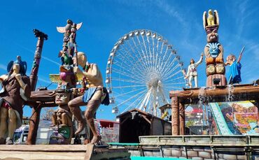 Wasen Volksfest Riesenrad Wasserbahn