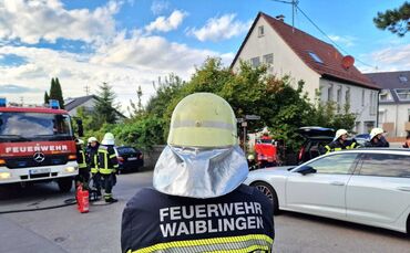 Unfall Waiblingen Bittenfeld Polizei Feuerwehr Rettungsdienst