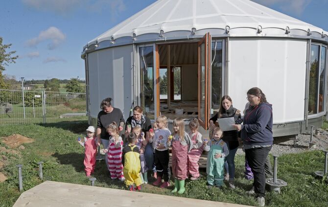  Richtfest: Neuer Jurtenkindergarten in Welzheim kostet 1,15 Millionen Bildidee 