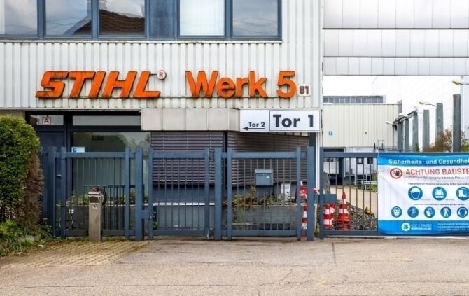 Abbruchbeginn Stihl-Werk 5, Mörikestr., Ludwigsburg, 26.04.2023.