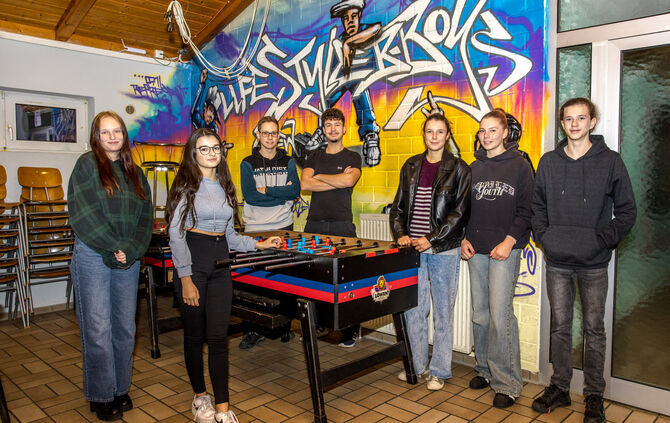 Jugendgemeinderat steht zur Wahl, Kandidaten v.l.: Lucienne Roß, Giulia Perri, Jannis Machowetz, Jason Kleppe, Johanna Riegel ,