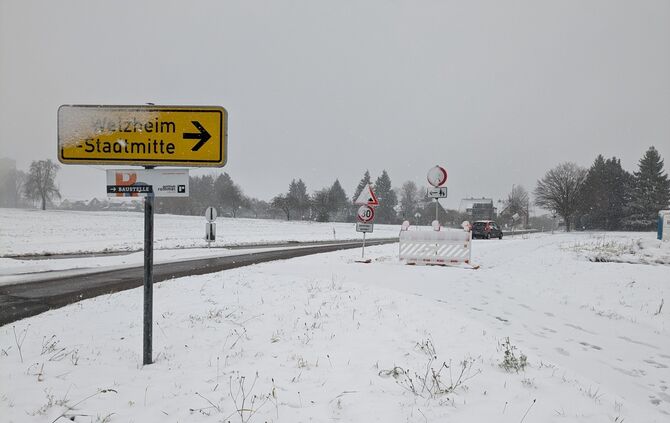 Schnee in Welzheim