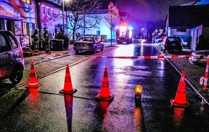 Gasaustritt, Zehntgasse, Plüderhausen, 14.12.2023.