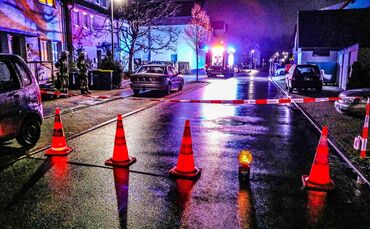 Gasaustritt, Zehntgasse, Plüderhausen, 14.12.2023.