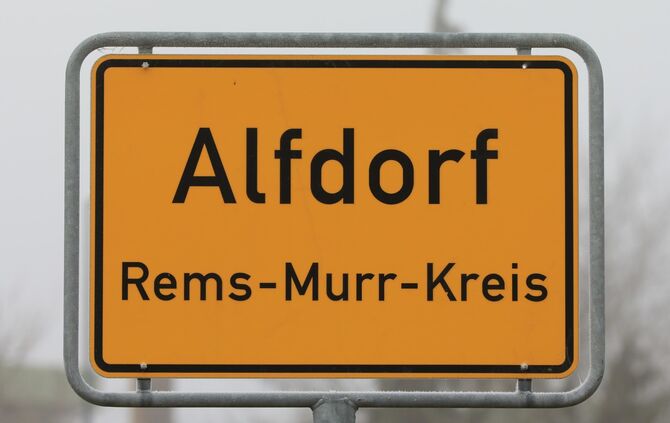 Ortsschild Alfdorf Symbolfoto