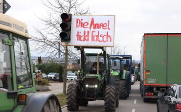 Traktoren in Backnang.