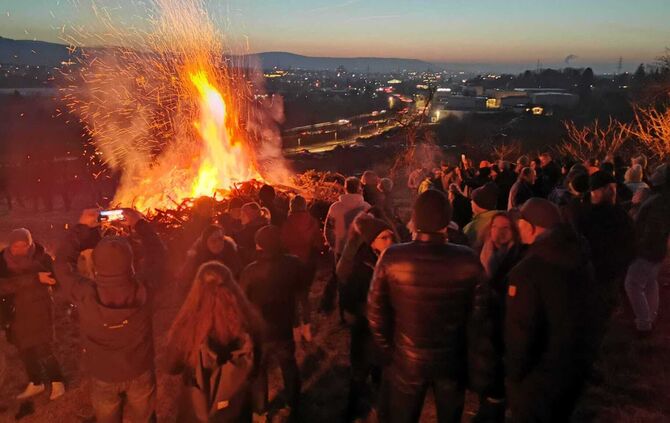 Mahnfeuer Großheppach 14.01.