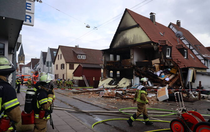 Gasexplosion in Wohnhaus