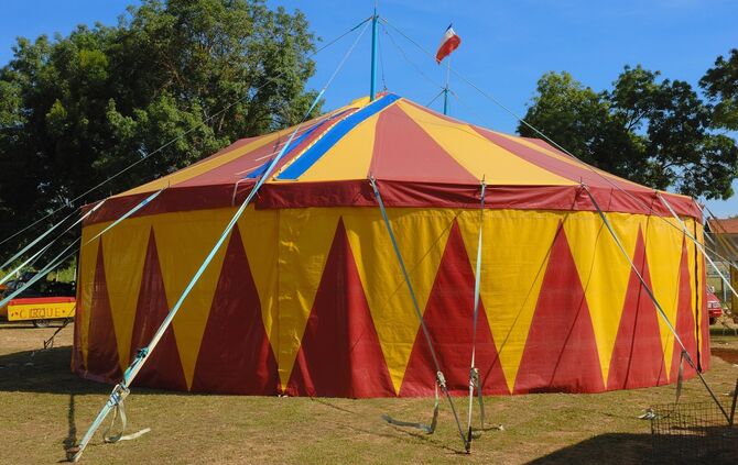 Zirkus Zelt Zirkuszelt Symbol Symbolbild