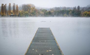 Nebelschwaden am Max-Eyth-See