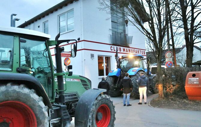 Traktor Demo Schorndorf Lang Grüne Aschermittwoch