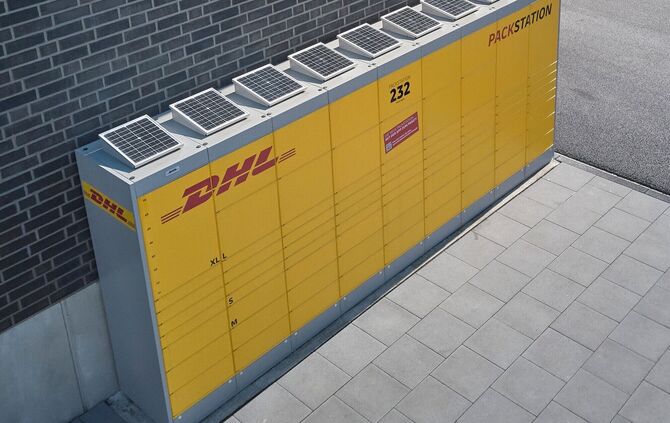 Solarbetriebene Packstation