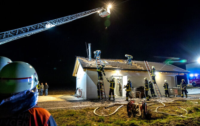 Brand in Brennerei, Weingut Zimmerle, Belzerweg, Waiblingen-Beinstein, 14.03.2024.