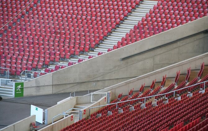 Geisterspiel Fußball Stadion Leeres Stadion Symbol Symbolbild