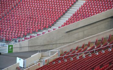 Geisterspiel Fußball Stadion Leeres Stadion Symbol Symbolbild