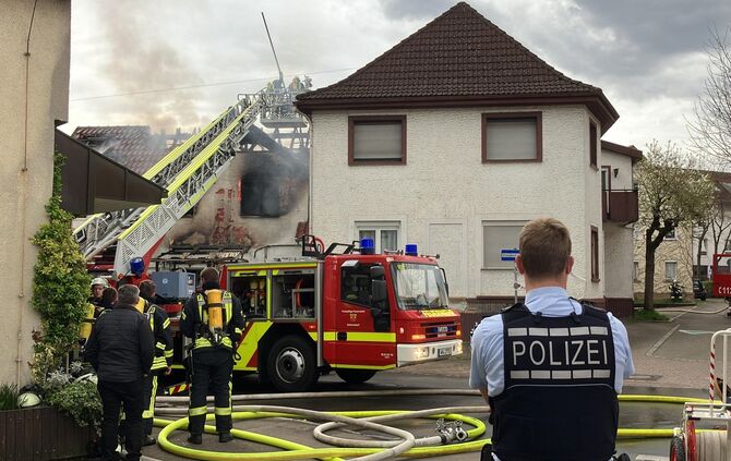 Feuerwehreinsatz in Urbach, Haubersbronner Straße im April 2024