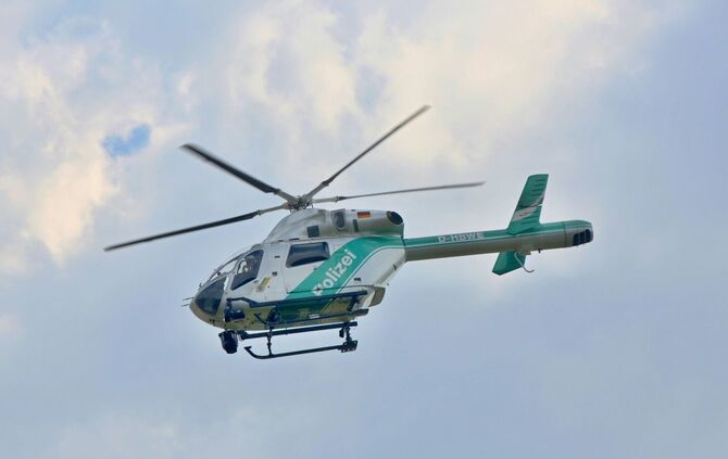 Polizeihubschrauber Polizei Symbol Symbolbild
