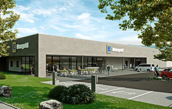 Plüderhausen, Edeka Mangold, Neubau 2024
