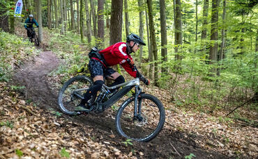 Neue legale Trails für Mountainbiker im Wald eingeweiht, Rudersberg, 08.05.2024.
