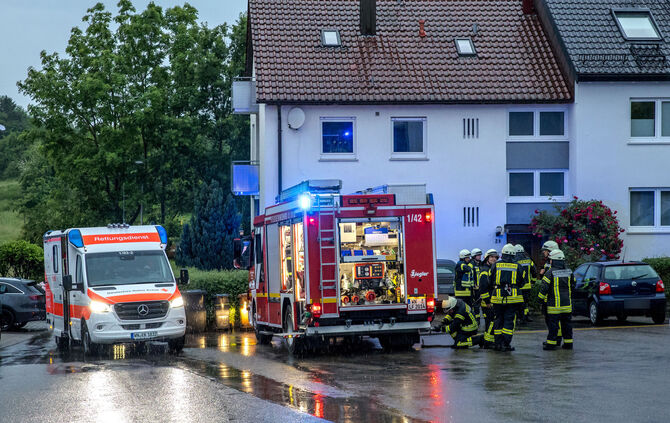 Verpuffung im Ölofen, Eichenweg, Leutenbach, 23.05.2024.