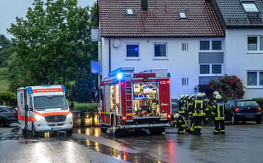 Verpuffung im Ölofen, Eichenweg, Leutenbach, 23.05.2024.