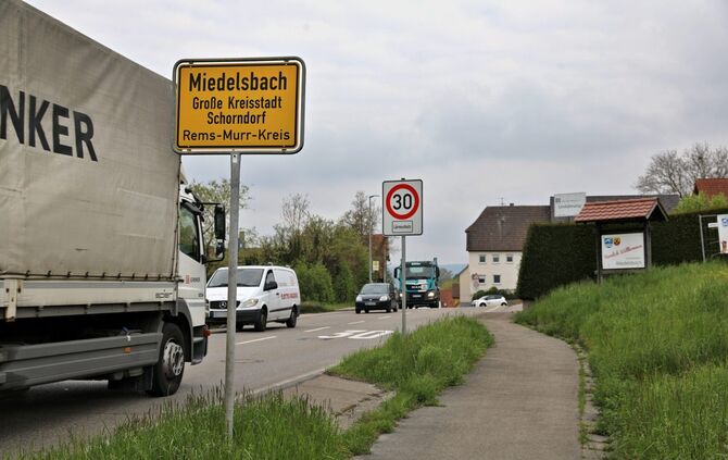Ortsdurchfahrt Miedelsbach