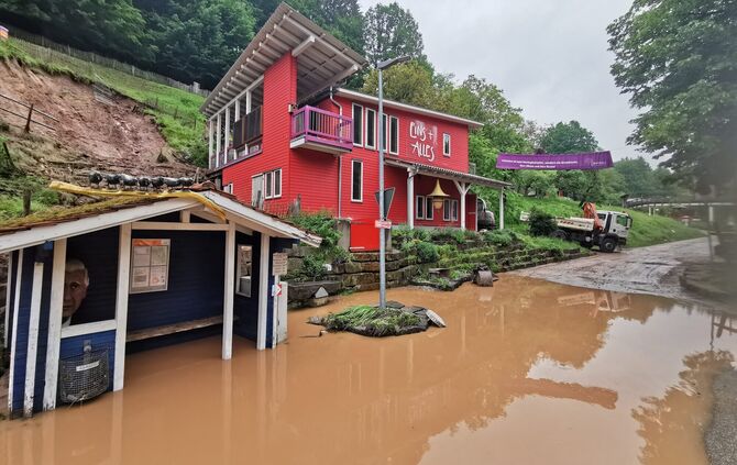 Lauffenmühle Hochwasser