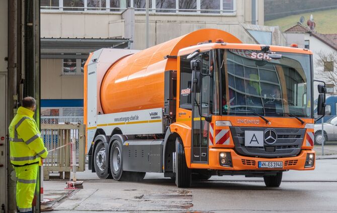 Müllfahrzeug Schäf Wasserstoff-Brennstoffzellenantrieb