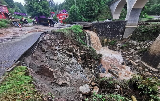 Lauffenmühle Hochwasser