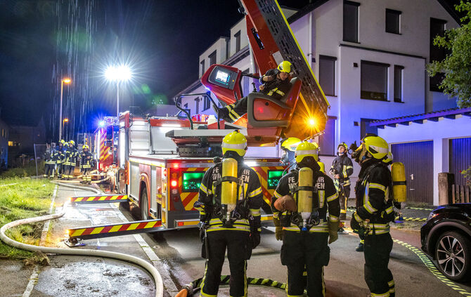 Brandserie: Kellerbrand Unterkunft für gehörlose Flüchtlinge der Paulinenpflege Winnenden, Steinweg, 05.07.2024.