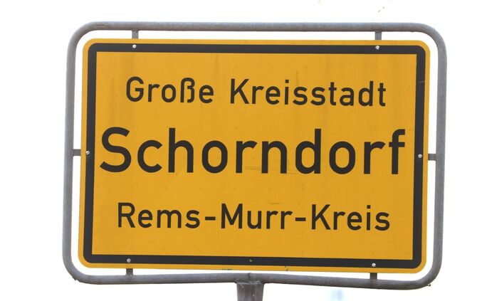 ortsschild schorndorf symbol symbolbild symbolfoto.