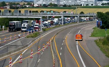 Brandmelderalarm im Engelbergtunnel sorgt für erhebliche Verkehrsbehinderungen rings um den Tunnel herum